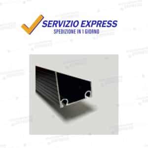 Profilo in alluminio porta-guarnizione per pannello di base e superiore colore nero