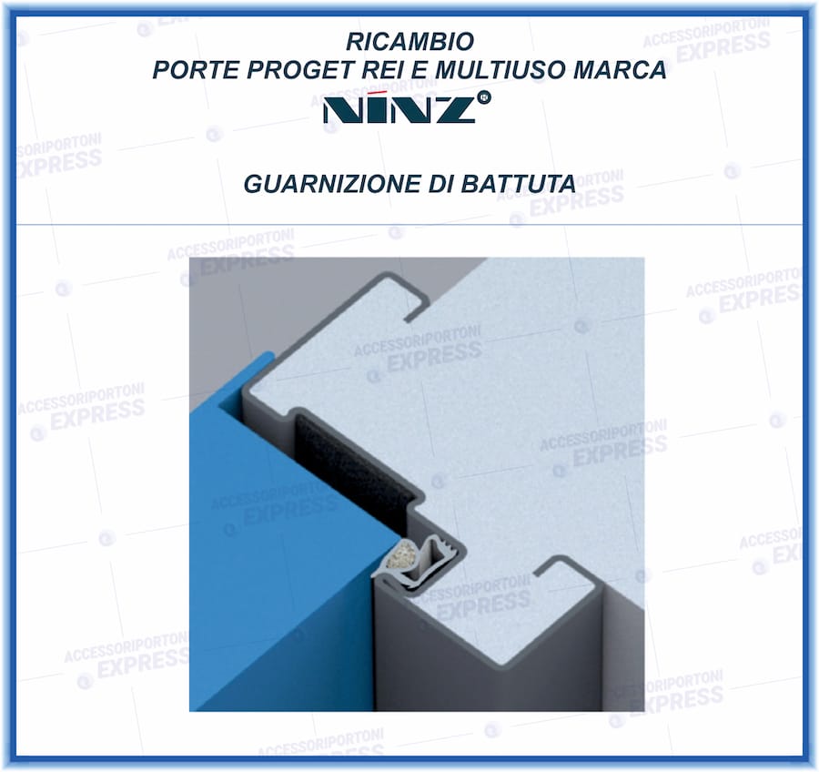Guarnizione di battura Fumi Freddi per porta Proget