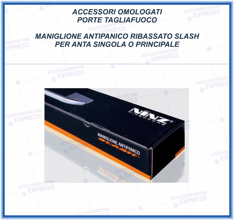 Maniglione antipanico ribassato SLASH per anta principale porta tagliafuoco