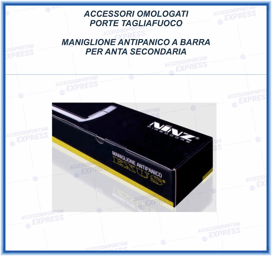 Maniglione antipanico a leva per anta principale porta tagliafuoco