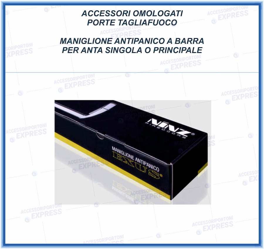 Maniglione antipanico a leva per anta principale porta tagliafuoco