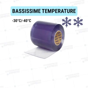 STRISCE PVC TRASPARENTE: AZZURRATO POLAR -30° / -40° C