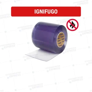 STRISCE PVC TRASPARENTE: AZZURRATO IGNIFUGO