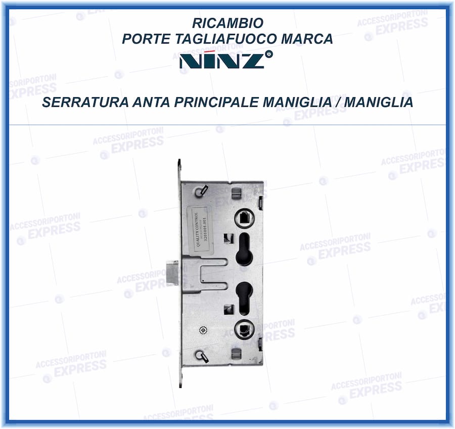 Serratura per anta principale porta tagliafuoco