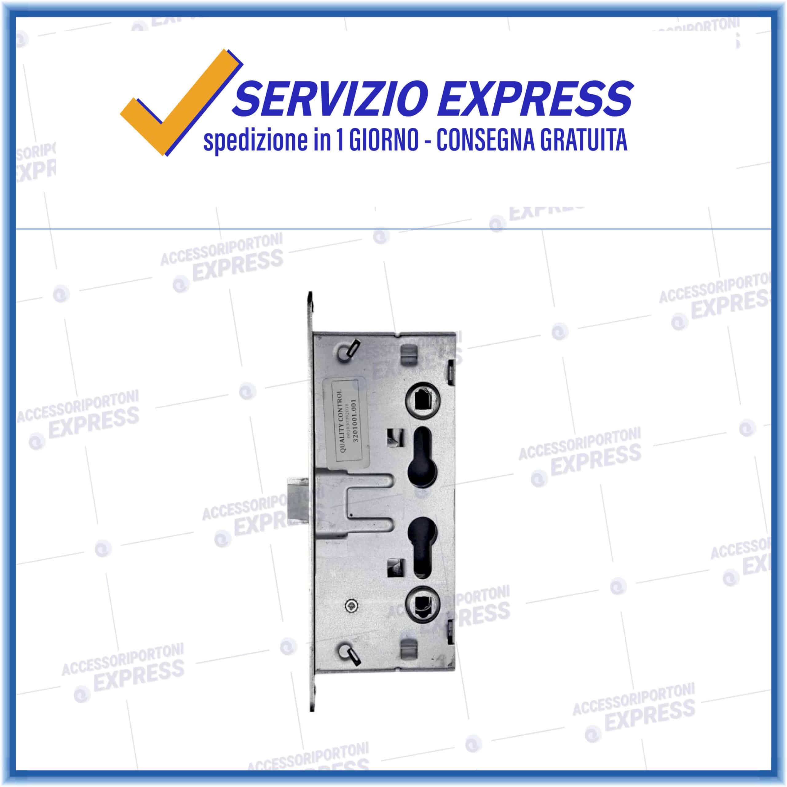 Serratura per anta principale porta tagliafuoco