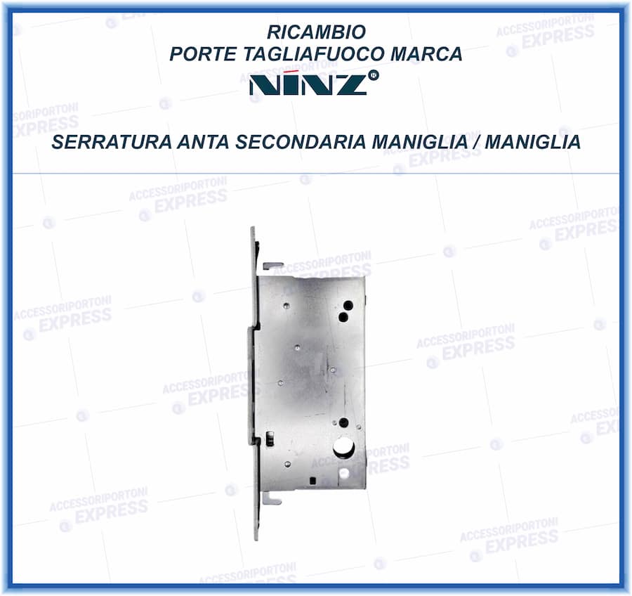 Serratura per anta secondaria porta tagliafuoco